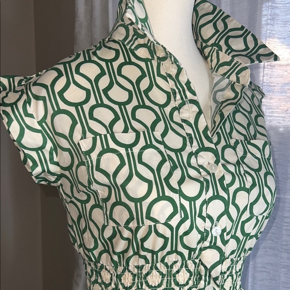 Green Patterned Women's Dress - Picture 12 of 13